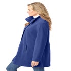 Fleece Swing Funnel-Neck Coat image number null