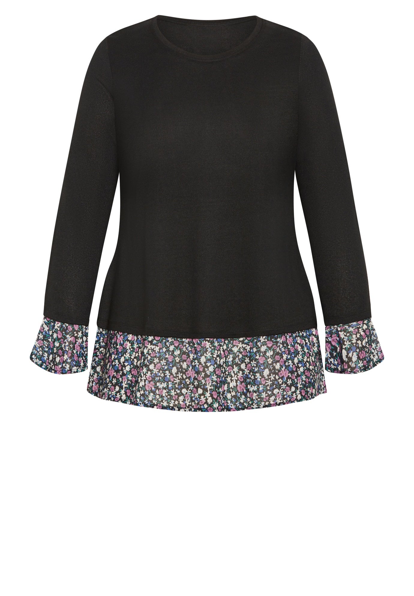 Hacci Chiffon Print Top image number 3