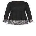 Hacci Chiffon Print Top image number null