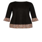 Hacci Chiffon Print Top image number null