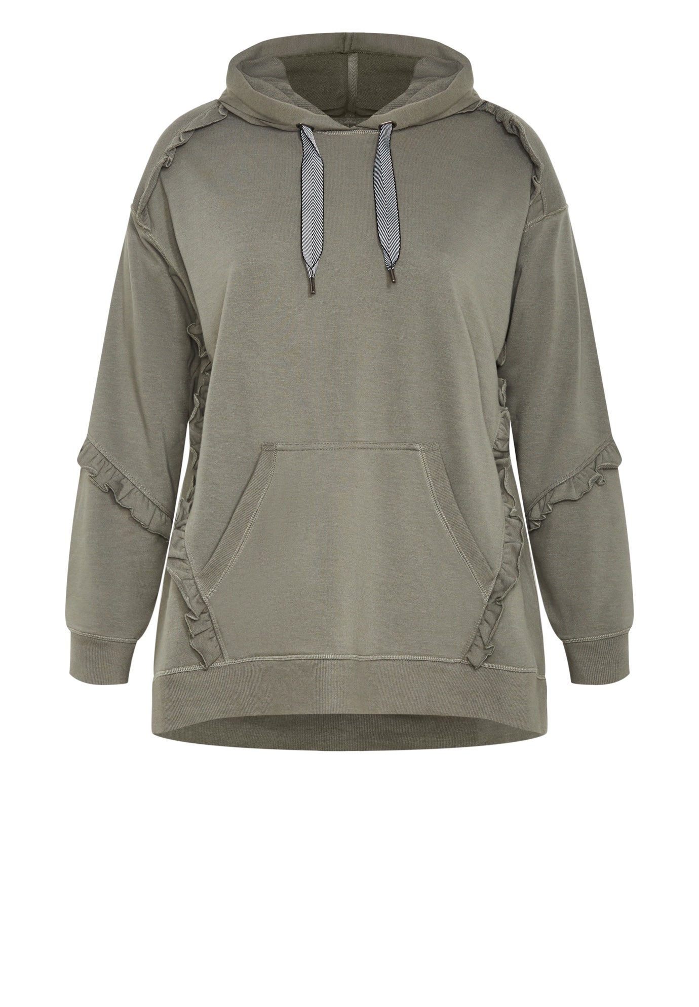 Frill Plain Hoodie image number 3