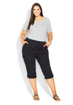 Cotton Roll Up Capri