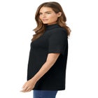 Ribbed Short Sleeve Turtleneck image number null