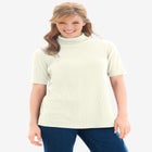 Ribbed Short Sleeve Turtleneck image number null