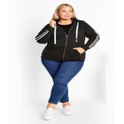 Side Stripe Zip Hoodie image number null