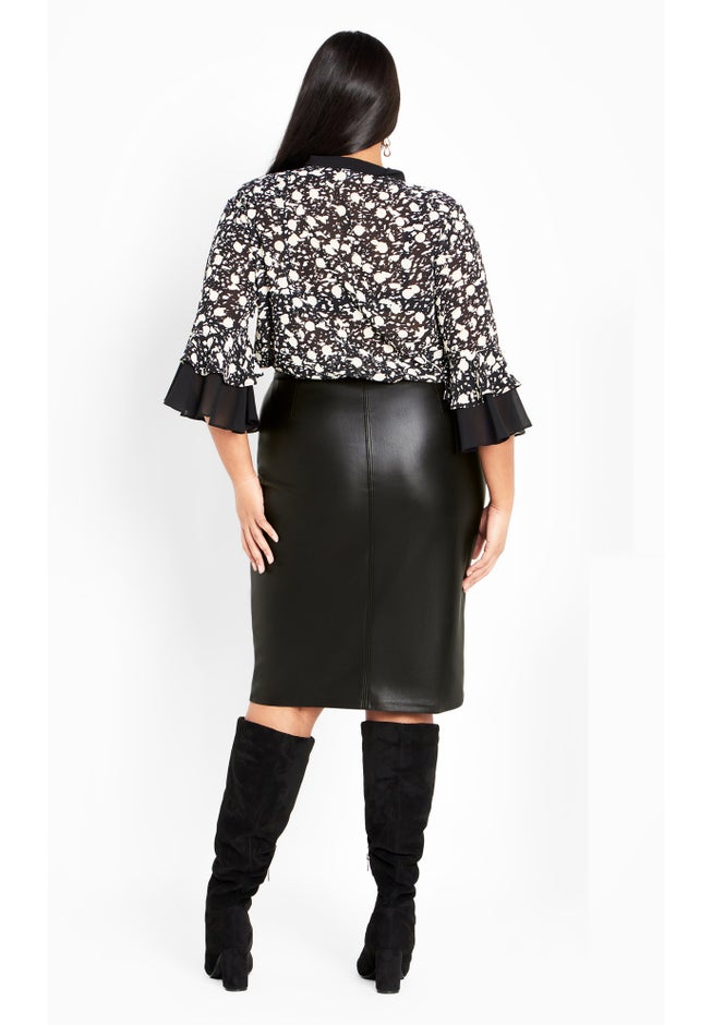Valerie Vegan Leather Skirt image number null
