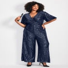 Nada Sequin Puff Sleeve Jumpsuit image number null