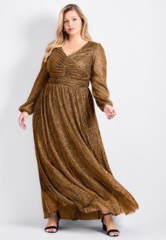 Lucia Plisse Maxi Dress