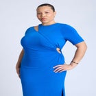 Cutout Detail Knit Maxi Dress image number null