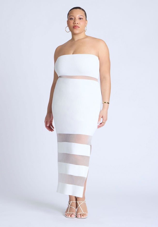 Sheer Panel Maxi Dress image number 1