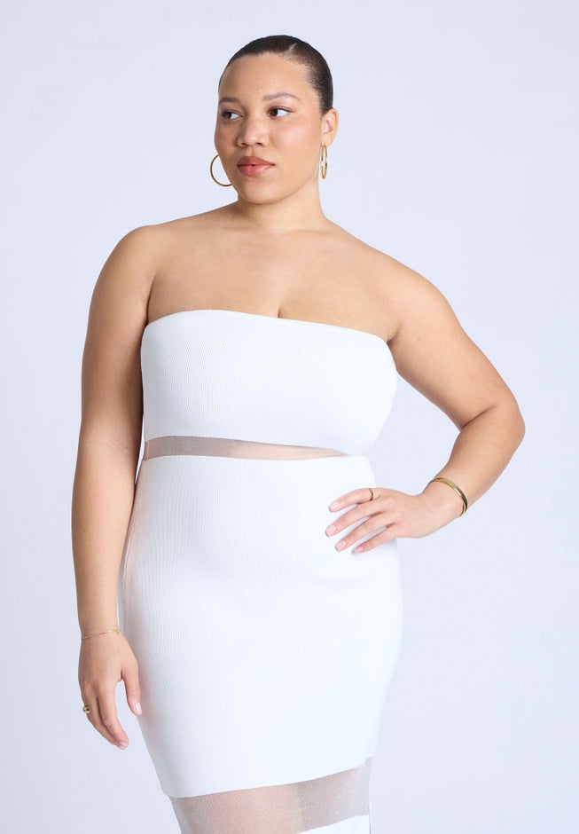 Sheer Panel Maxi Dress image number 4