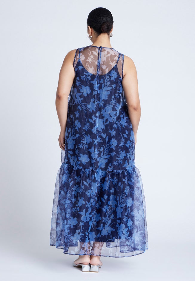 Floral Pattern Tank Dress image number 2