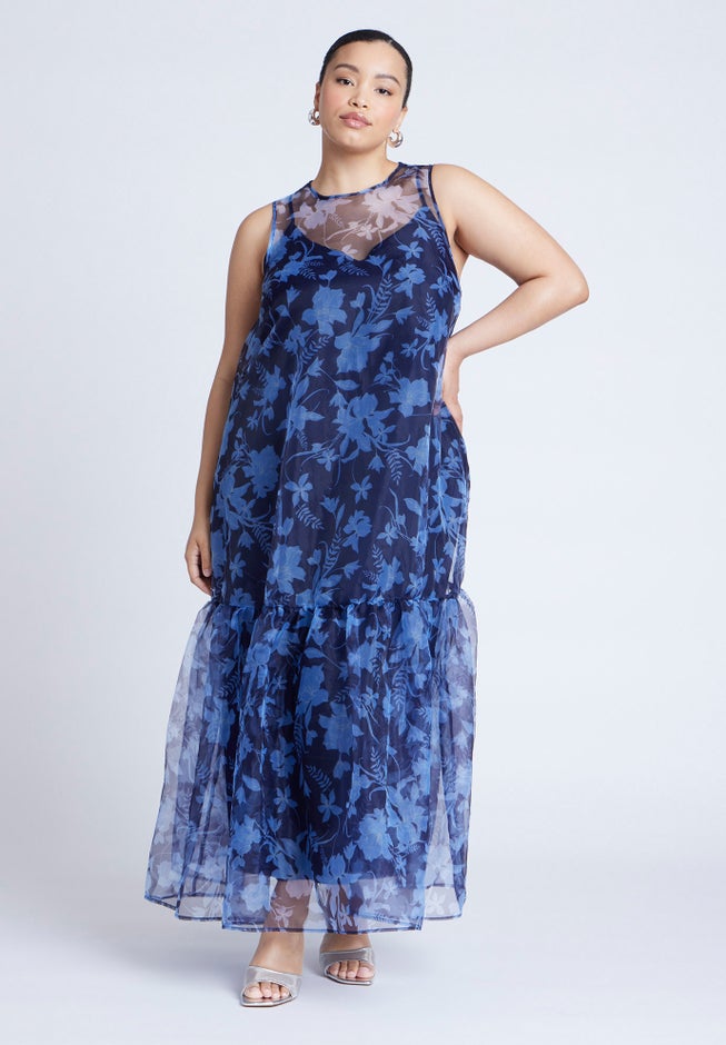 Floral Pattern Tank Dress image number 3