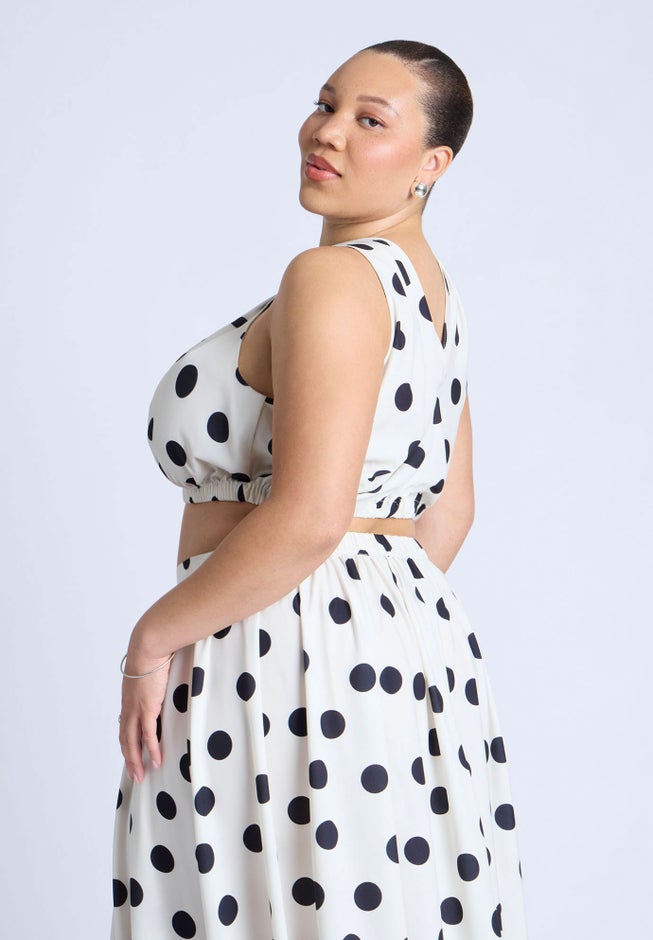 Shirred Wrap Crop Top image number 1