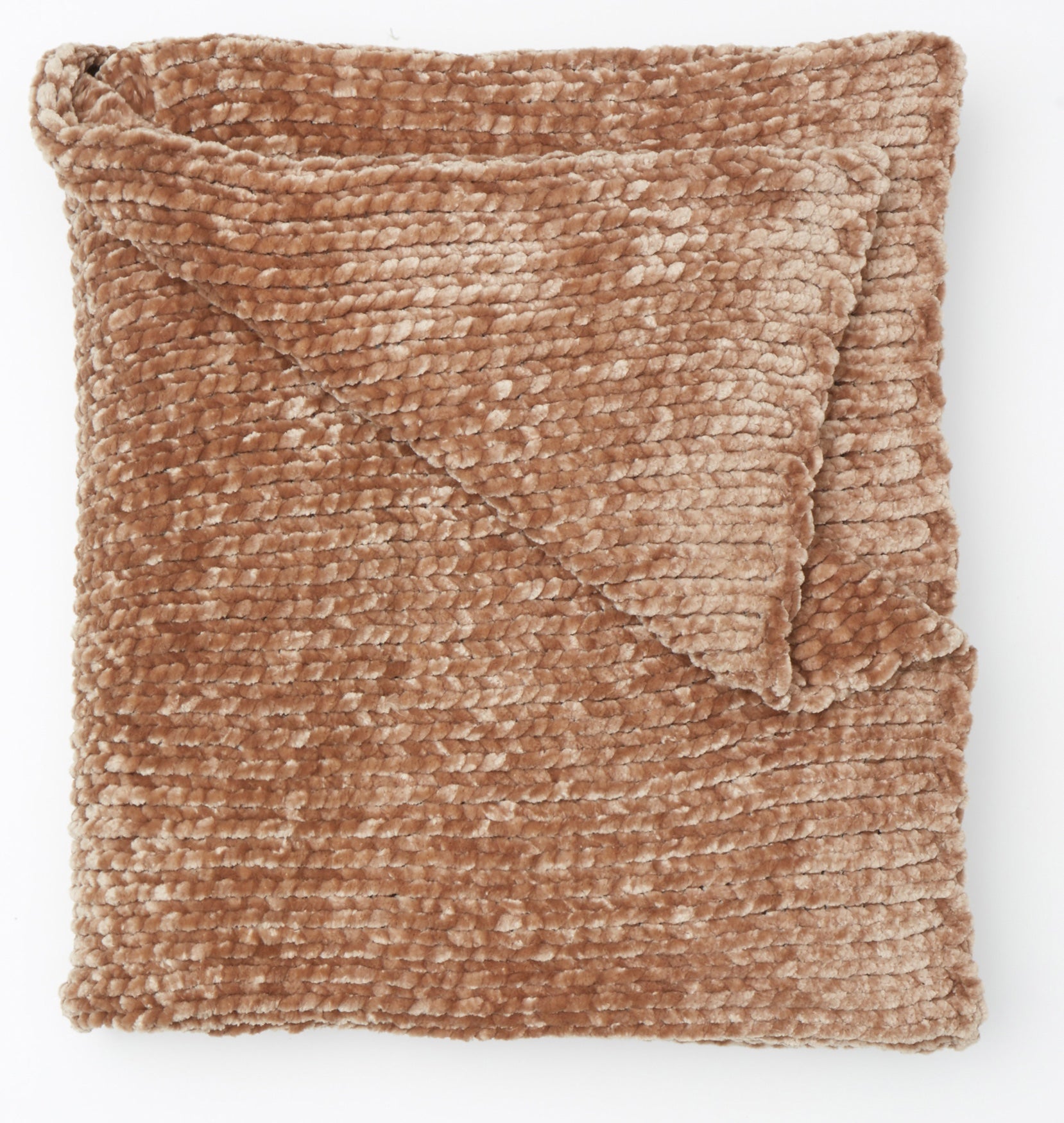 Chenille Knitted Throw Blanket image number 0
