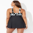 Tie Front V-Neck Swimdress image number null