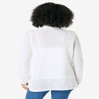 Handkerchief Hem Pointelle Cardigan Sweater image number null