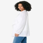 Handkerchief Hem Pointelle Cardigan Sweater image number null