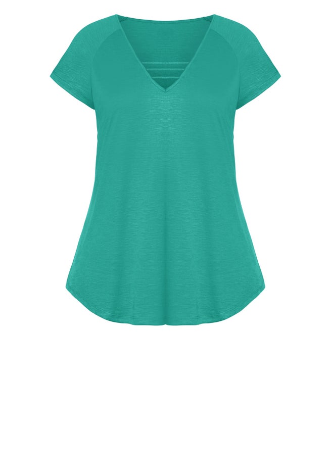 3 Bar V-Neck Top image number null