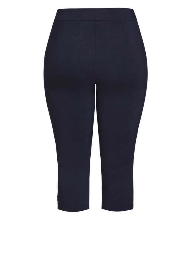 Super Stretch Split Hem Capri image number null