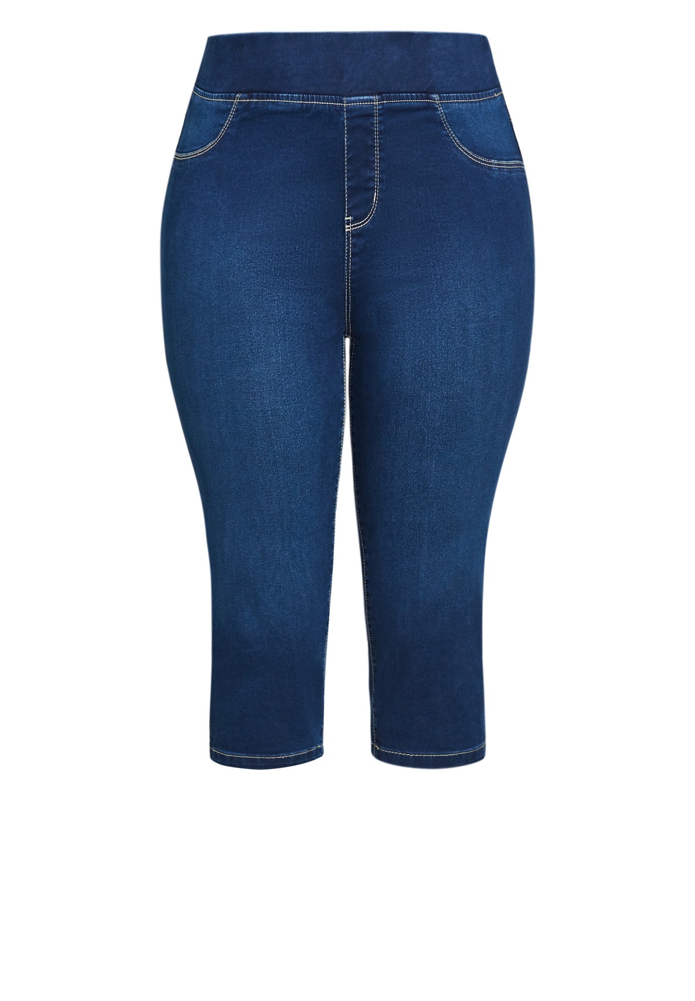 Butter Denim Pull On Crop Jean image number 2