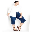 Butter Denim Pull On Crop Jean image number null