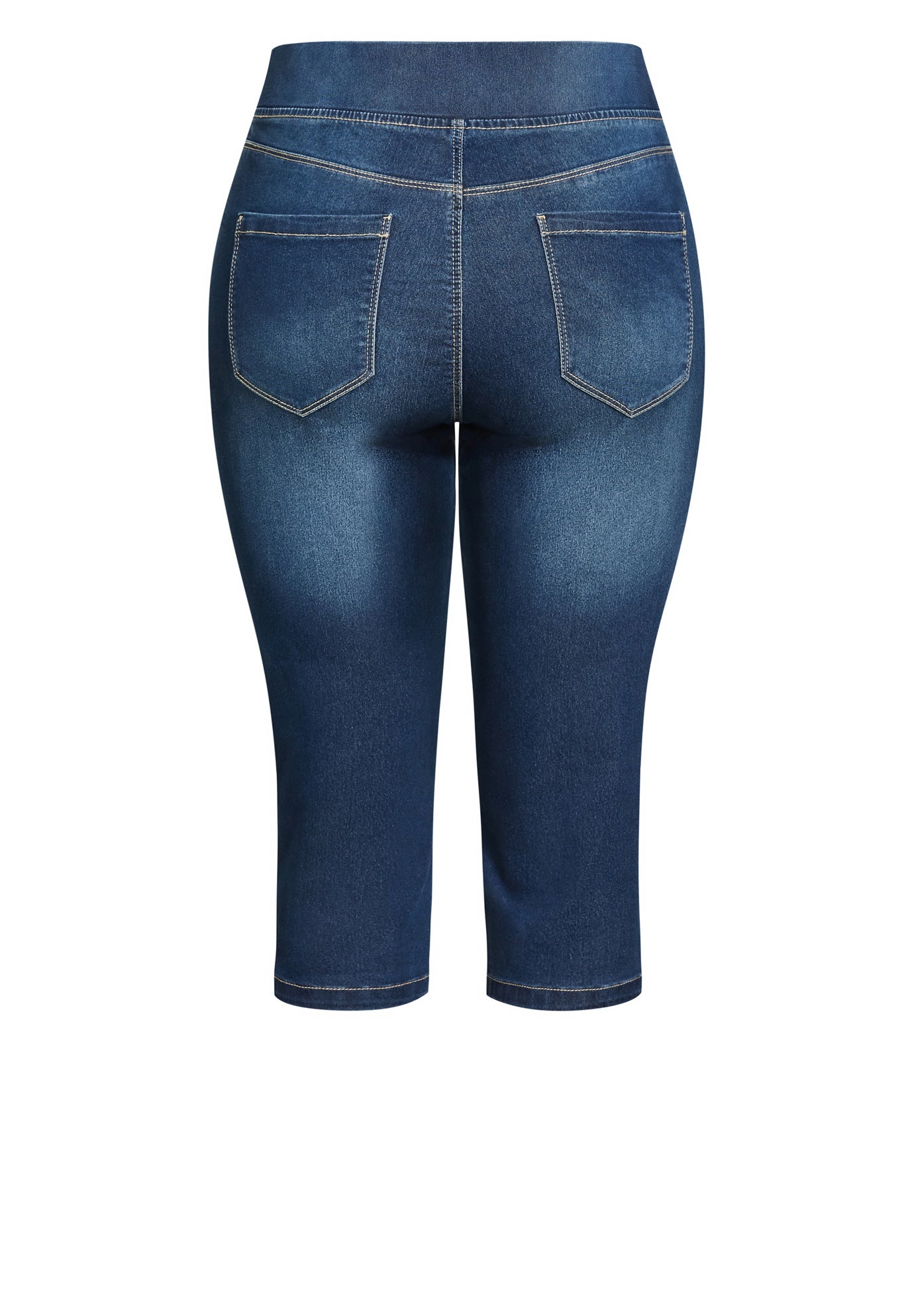 Butter Denim Pull On Crop Jean image number 5