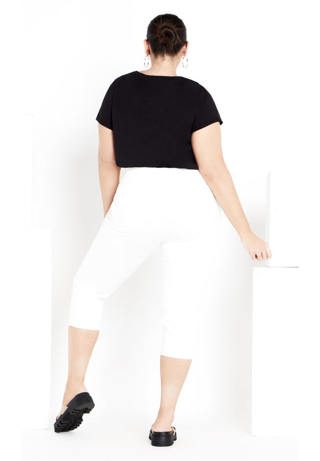 Butter Denim Pull On Crop Jean image number 1