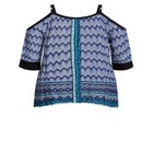 Daisy Cold Shoulder Border Top image number null