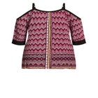 Daisy Cold Shoulder Border Top image number null