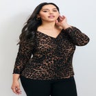 Naomi Print Gathered Sleeve Top image number 0