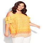 Cold Shoulder Frill Top image number null