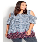 Cold Shoulder Frill Top image number null