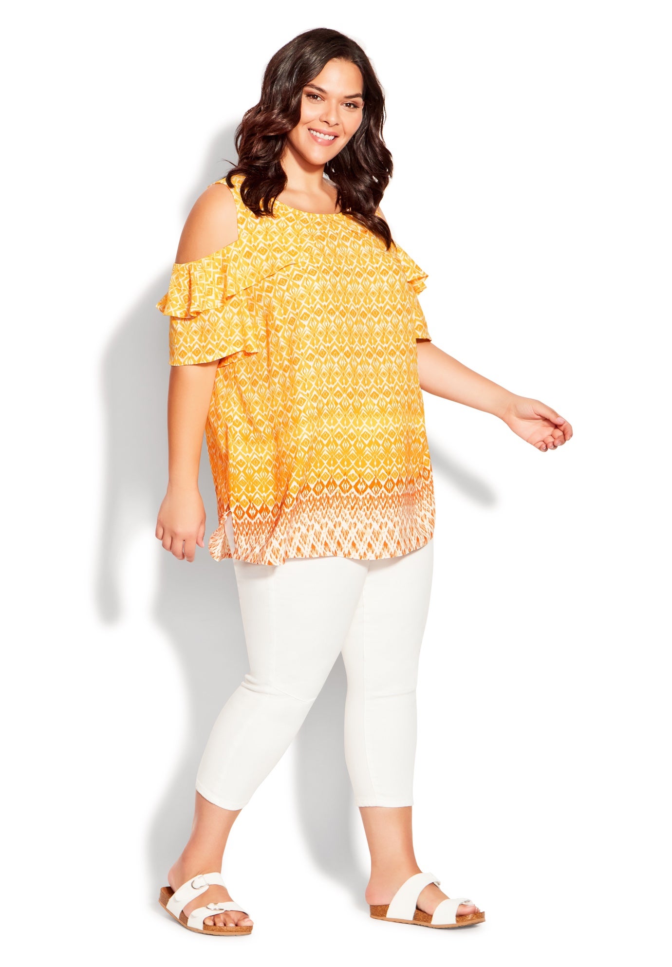 Cold Shoulder Frill Top image number 0