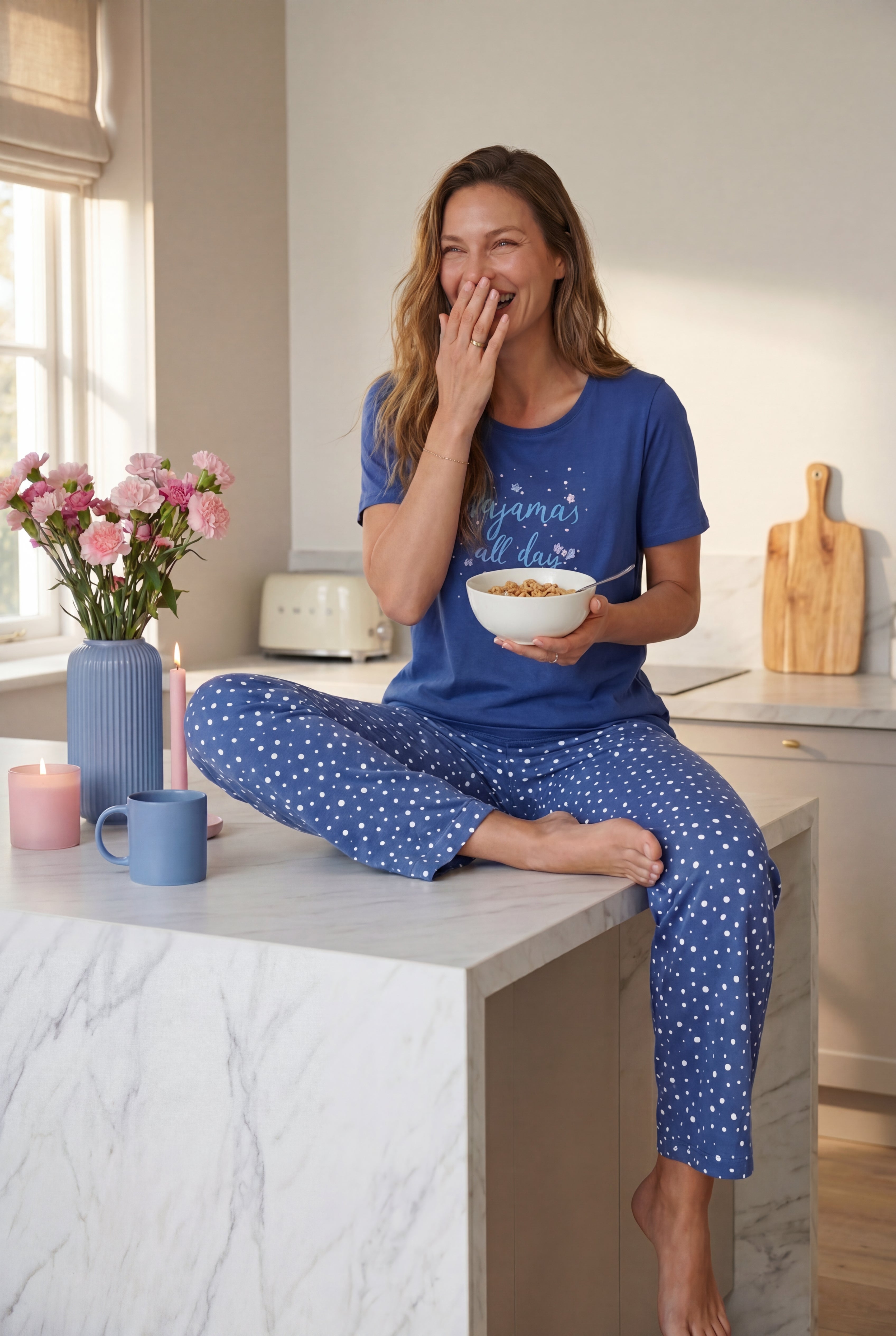 Graphic Tee Pure Cotton PJ Set image number 0