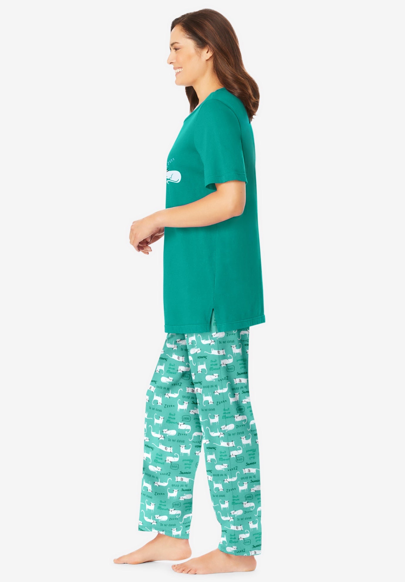 Graphic Tee Pure Cotton PJ Set image number 2