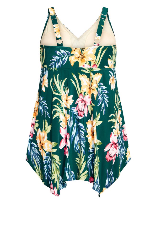 Sharkbite Print Swim Dress image number 3