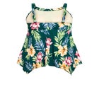 Handkerchief Print Tankini Top image number null