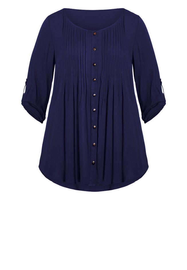 Sandy Pintuck Plain Shirt image number 2