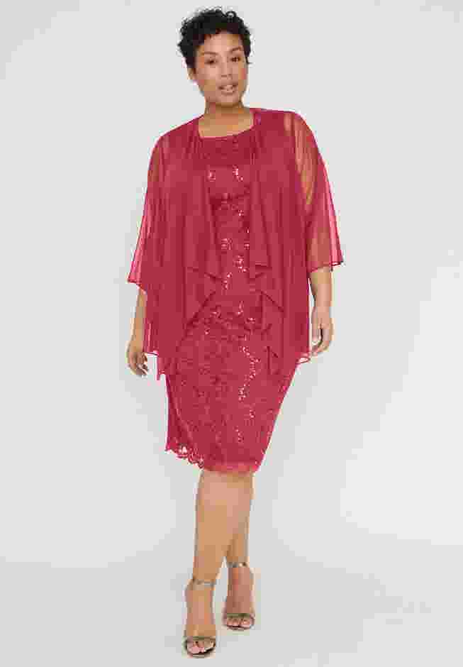 Sparkling Lace Jacket Dress image number 0
