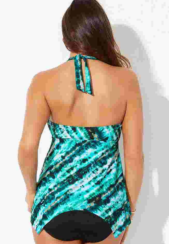 Handkerchief Halter Tankini Top image number 1