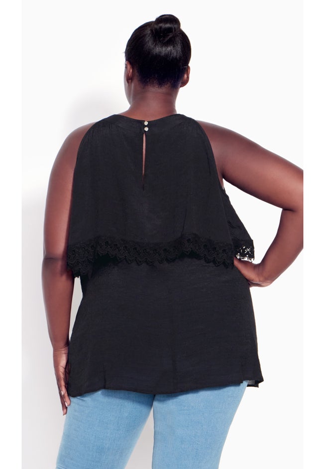 Hallie Halter Cold Shoulder Top image number 1