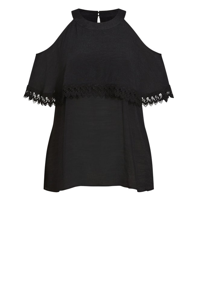 Hallie Halter Cold Shoulder Top image number 2