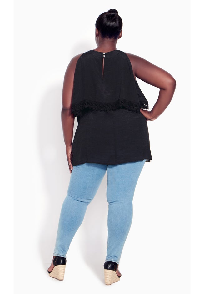 Hallie Halter Cold Shoulder Top image number 4