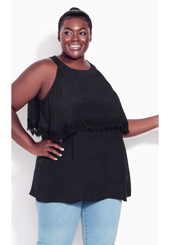 Hallie Halter Cold Shoulder Top image number 5