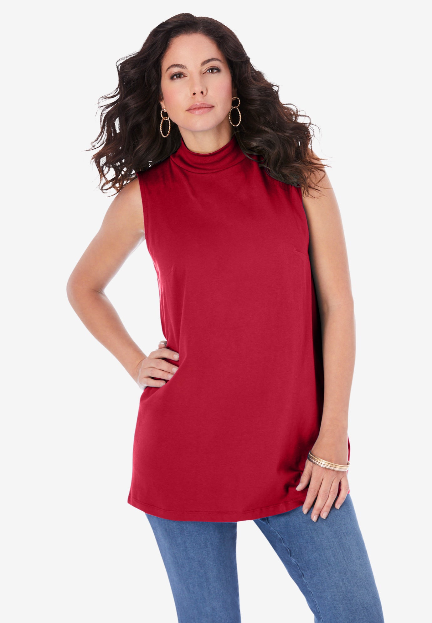 Ultimate Sleeveless Mockneck Tee image number 0