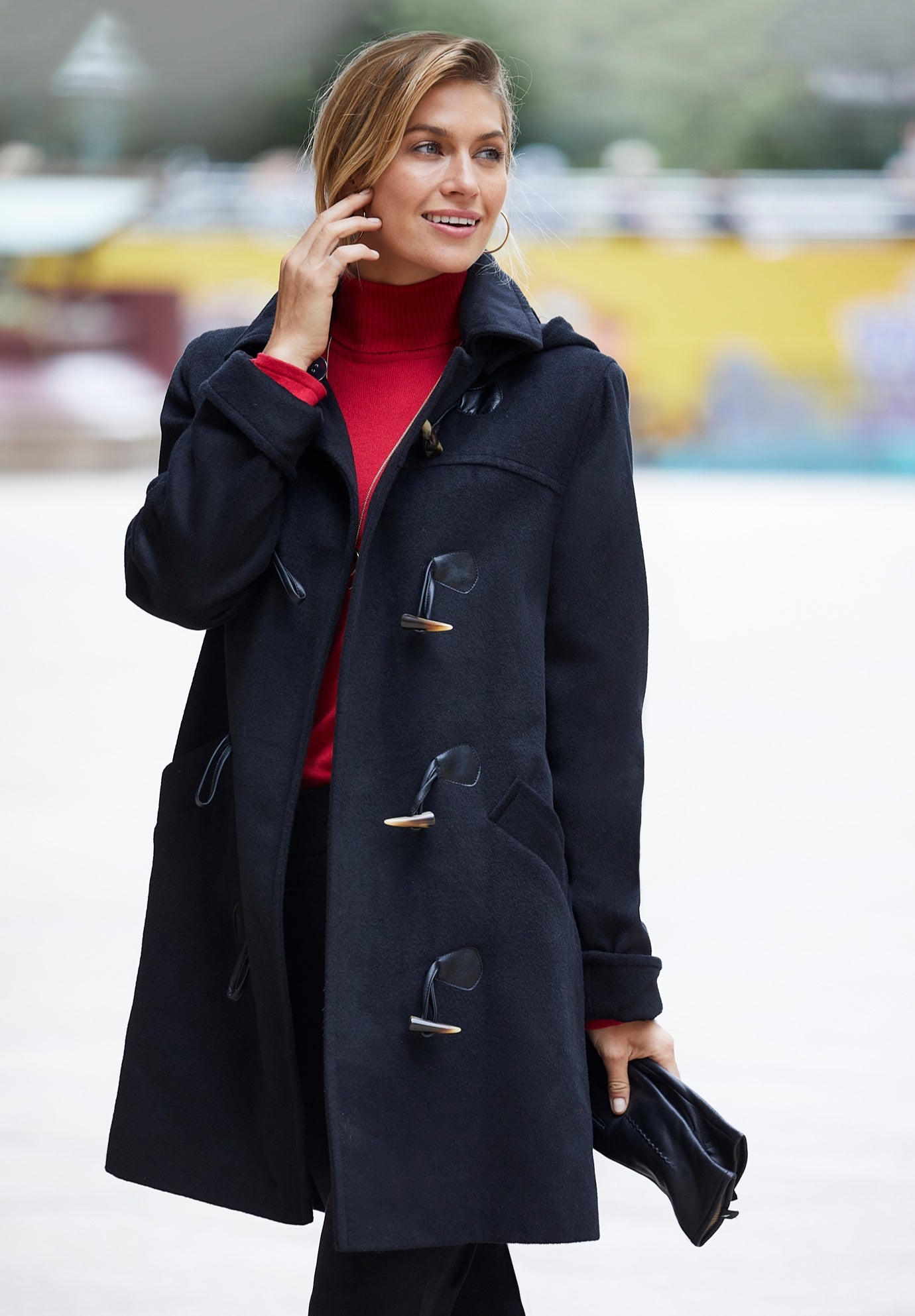 Hooded Toggle Wool Coat image number 1