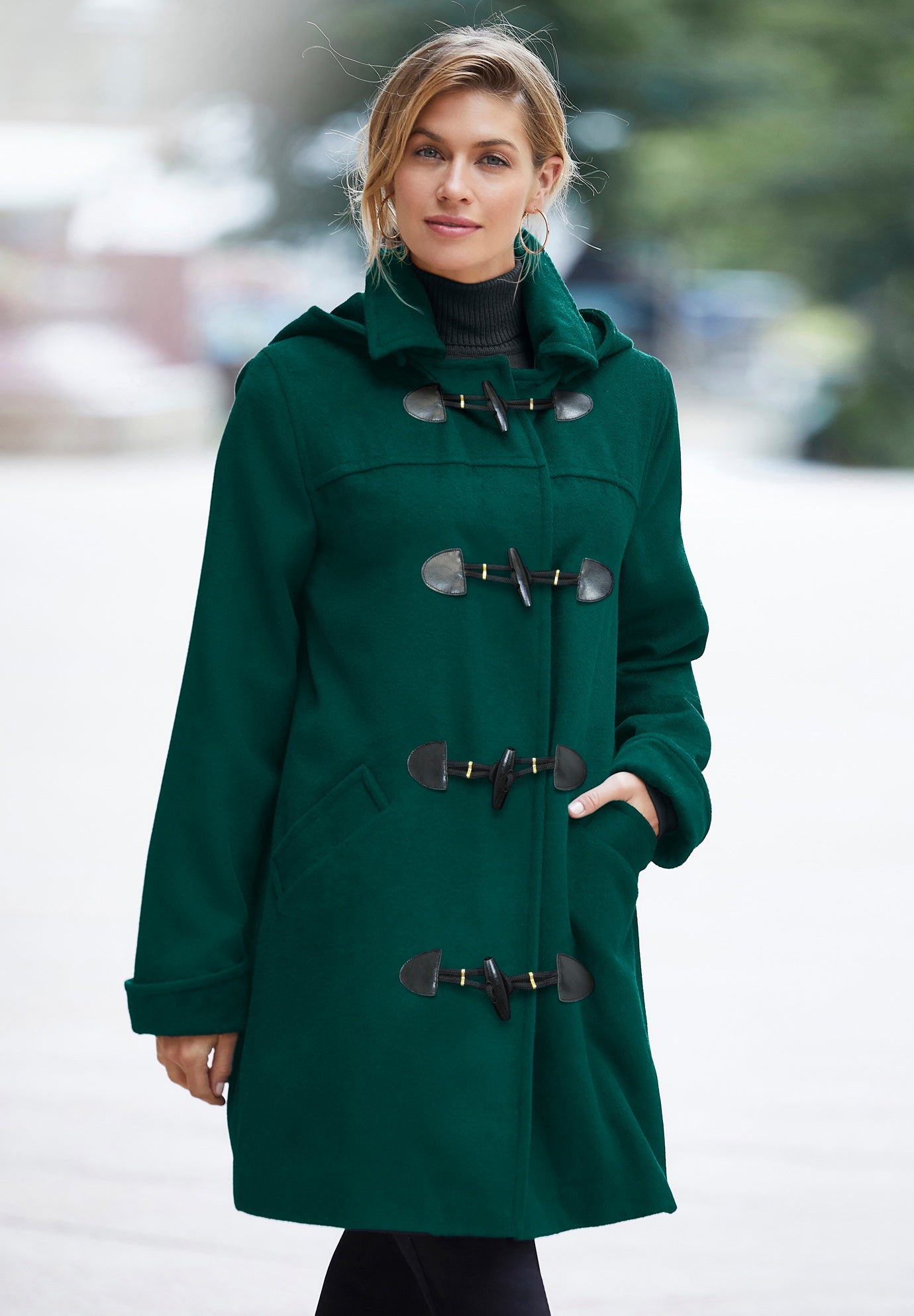 Hooded Toggle Wool Coat image number 0