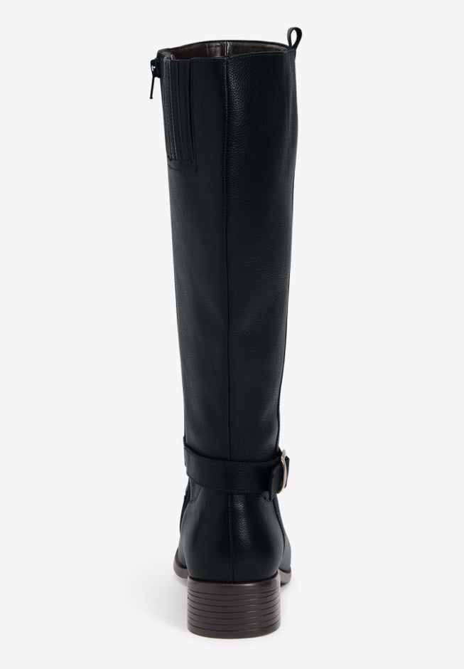 The Donna Tall Wide Calf Leather Boot By Comfortview image number 1