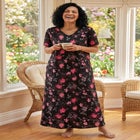 V-Neck Short Sleeve Maxi T-Shirt Lounger image number null